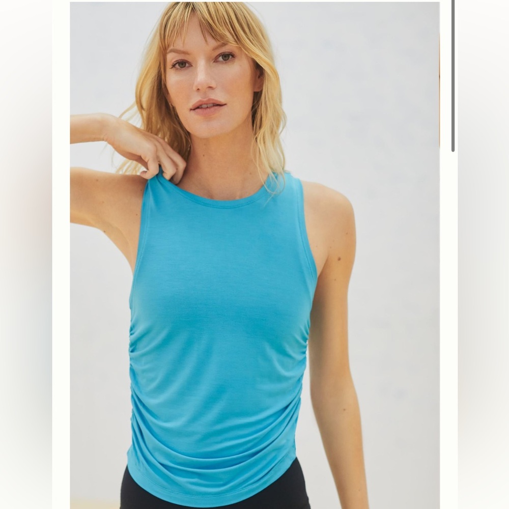 SPLITS59 Frida Jersey Tank - Teal